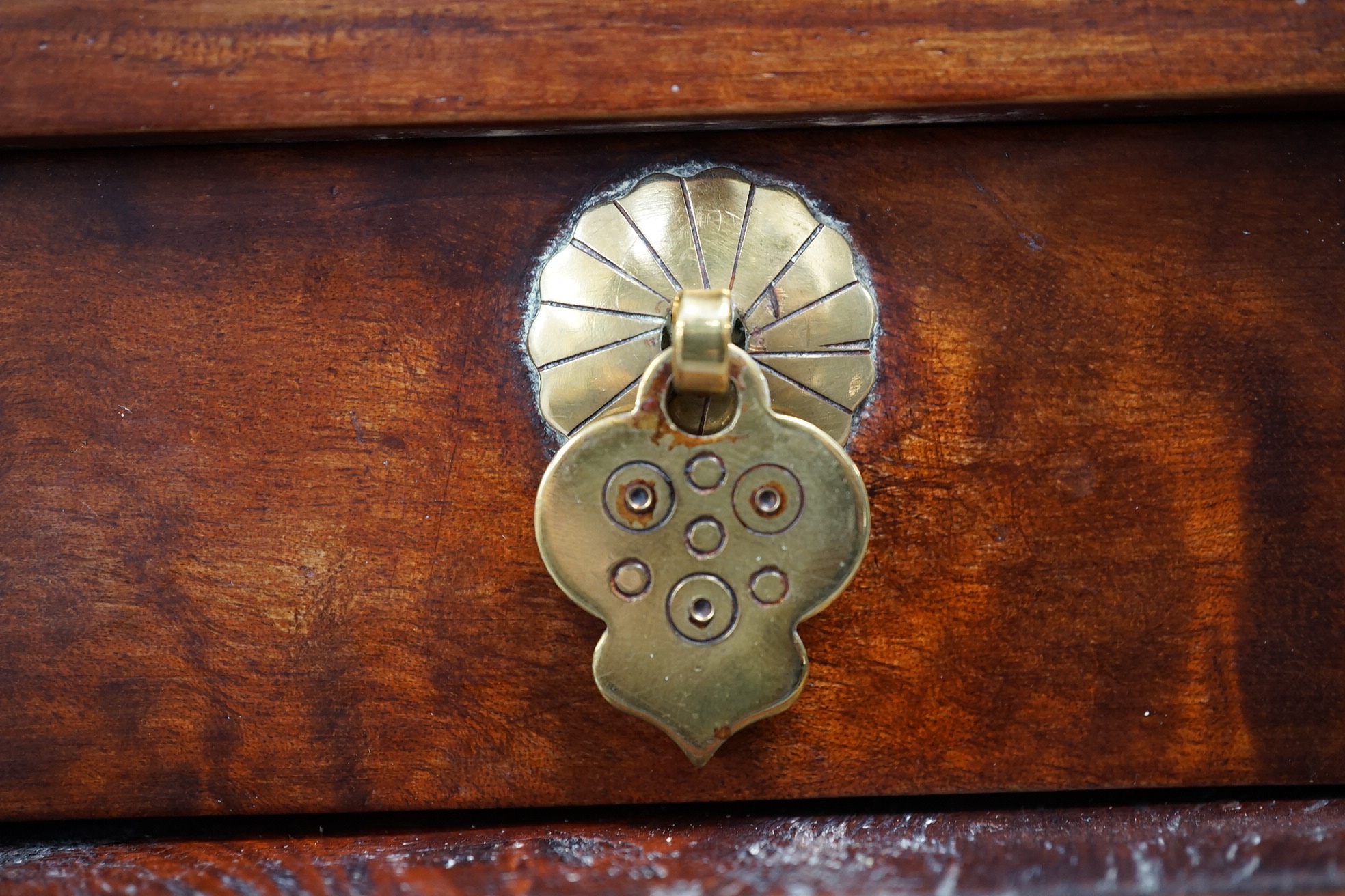 A Chinese burrwood scholar's cabinet, 19th century